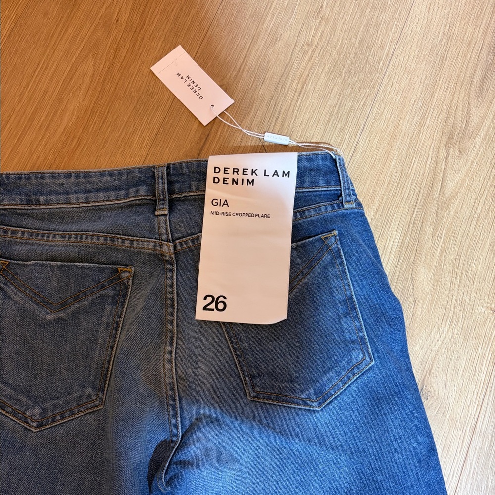 Derek Lam Dark Blue Flare Jeans Sz 26 - Picture 6 of 6